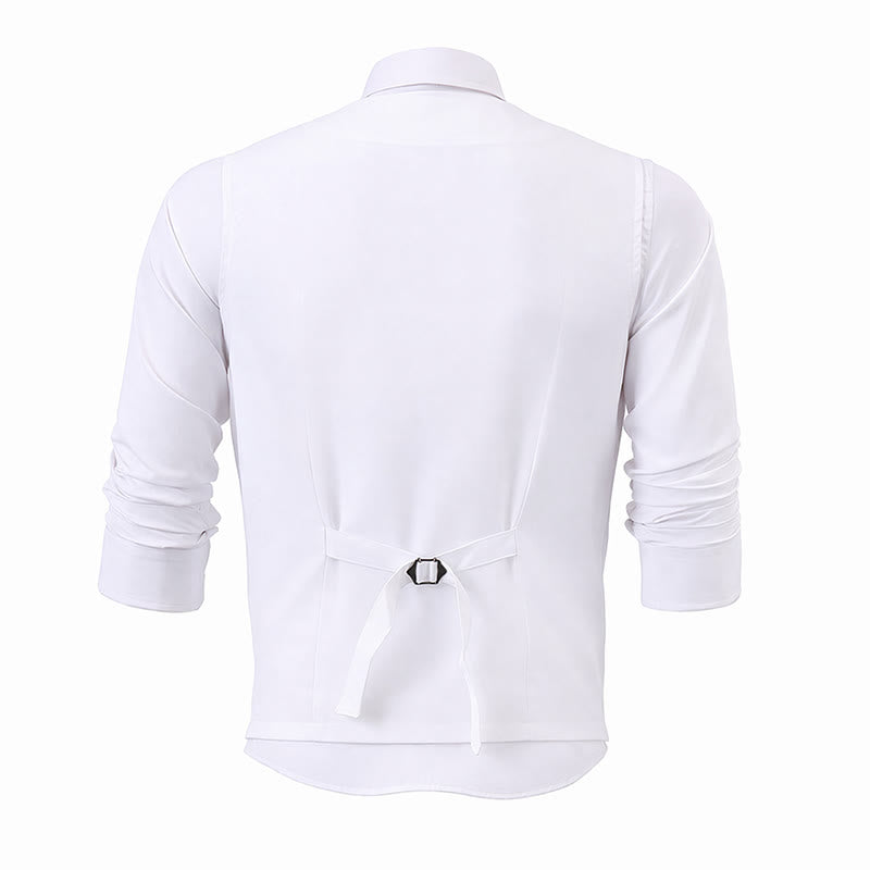 Gilet casual da uomo minimalista in misto lino e cotone - image 12