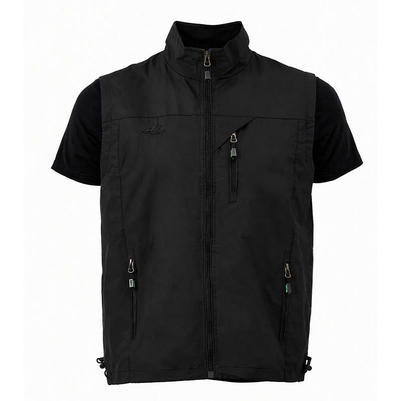 Gilet leggero da uomo per tutte le stagioni, ad asciugatura rapida, con molteplici tasche e cerniera. - image 17