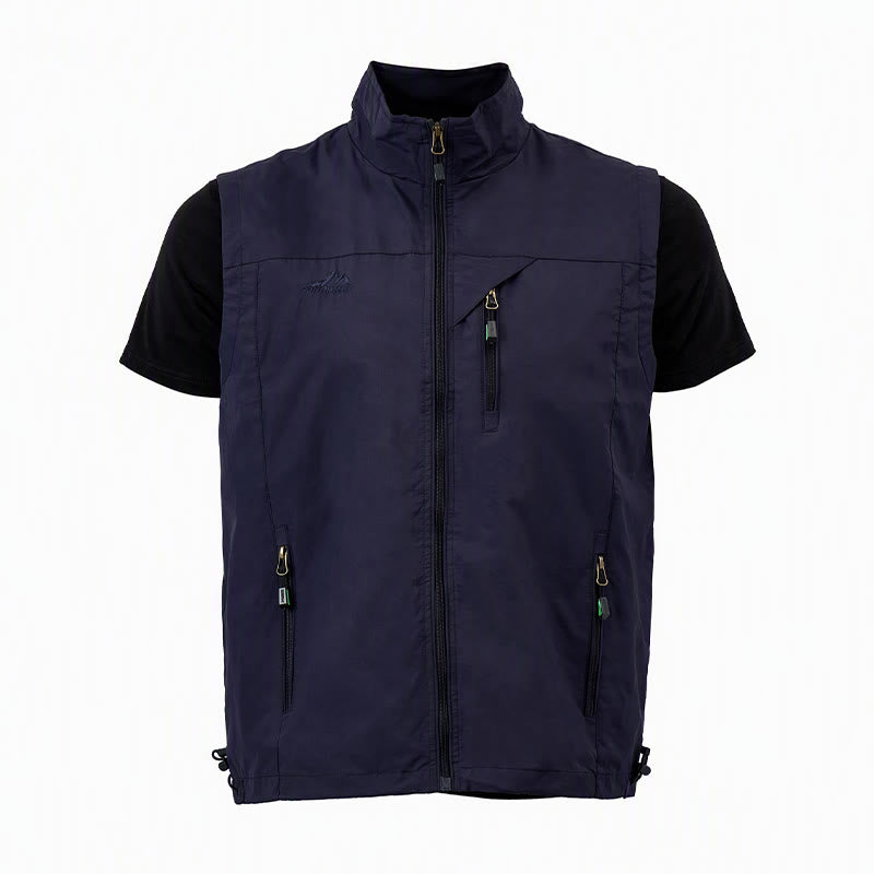 Gilet leggero da uomo per tutte le stagioni, ad asciugatura rapida, con molteplici tasche e cerniera. - image 14