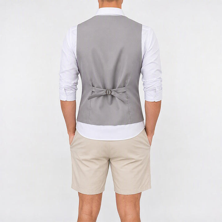 Gilet da uomo slim fit in stile britannico, ideale per abiti formali e da lavoro. - image 2