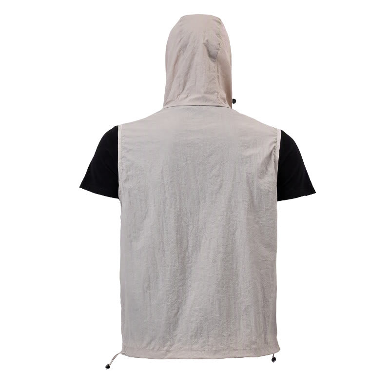 Gilet sportivo da uomo traspirante con cappuccio e protezione solare per attività all'aperto. - image 17