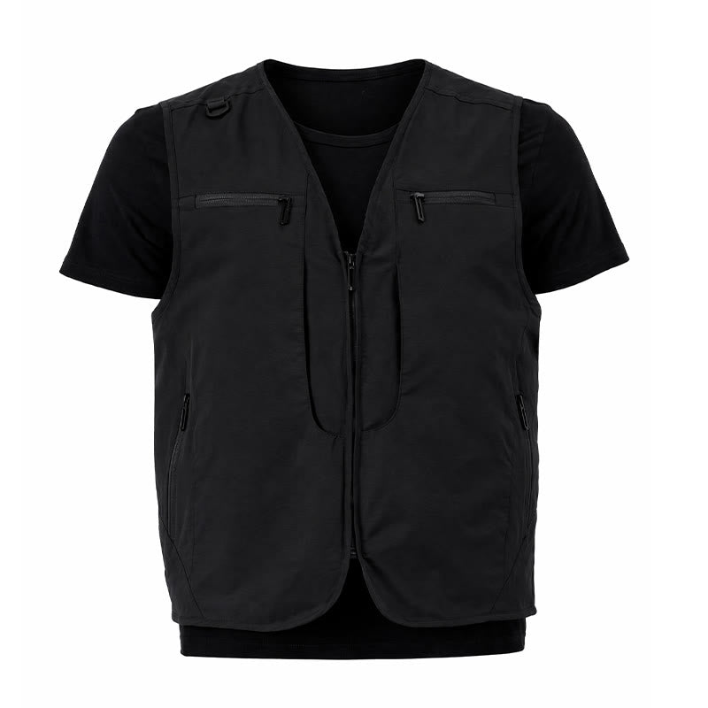 Gilet da uomo multiuso ad asciugatura rapida per attività all'aperto, con tasche con cerniera. - image 17