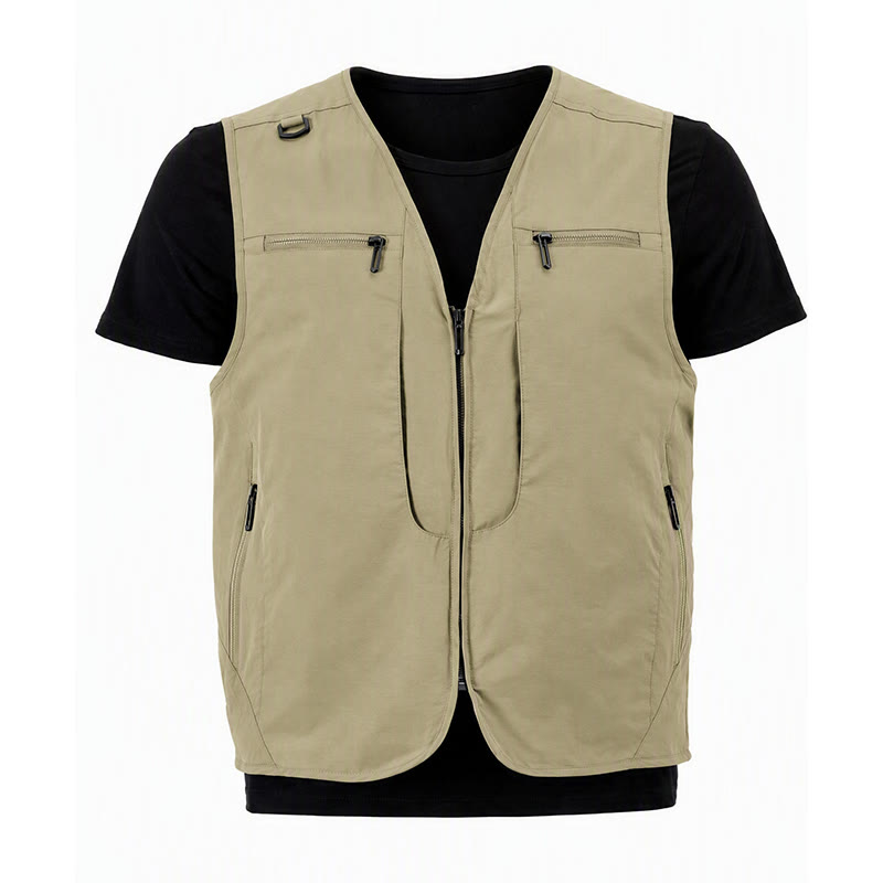 Gilet da uomo multiuso ad asciugatura rapida per attività all'aperto, con tasche con cerniera. - image 19