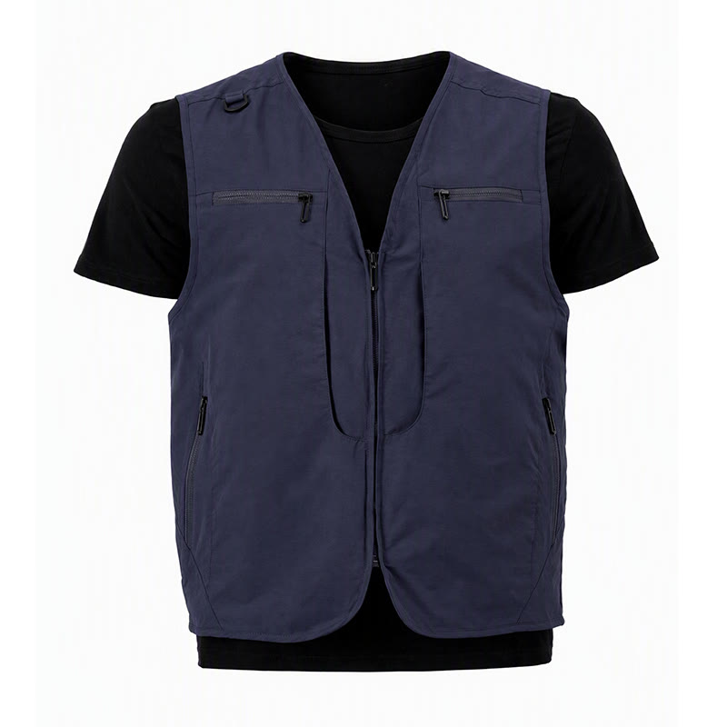 Gilet da uomo multiuso ad asciugatura rapida per attività all'aperto, con tasche con cerniera. - image 21