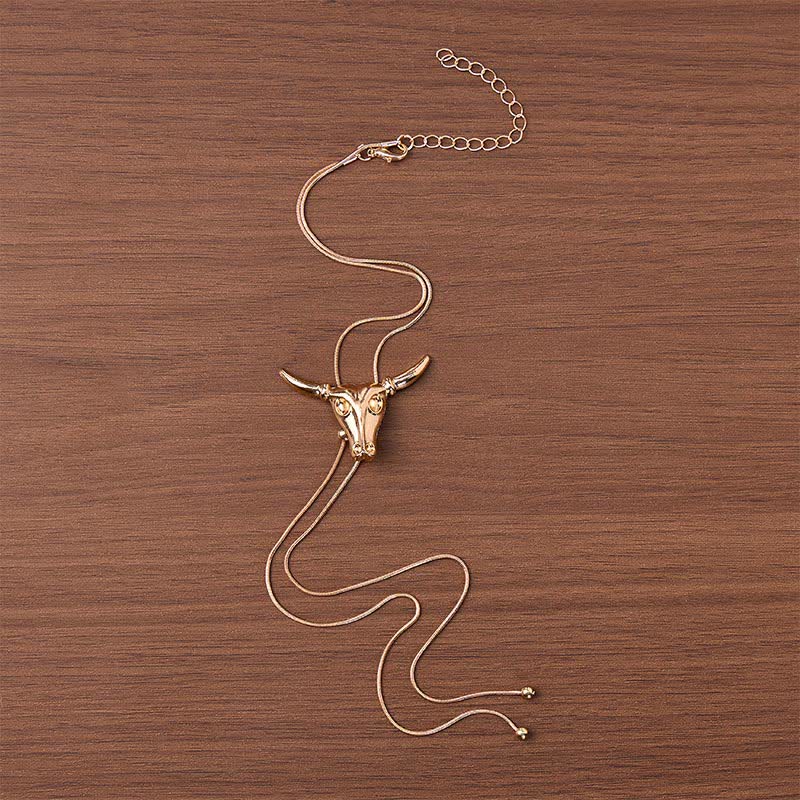 Collana Bolo lunga a forma di Y con laccio Taurus Longhorn estraibile - image 3