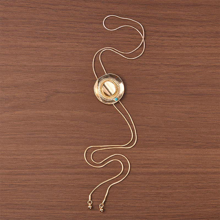 Cappello da cowboy scolpito con collana bolo a forma di Y con accento turchese - image 3