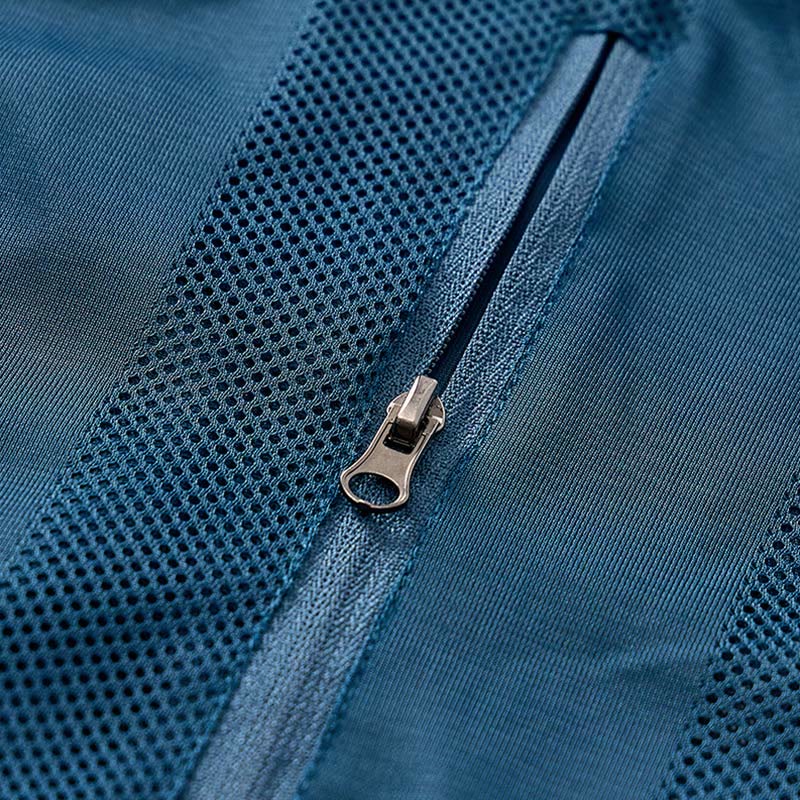 Gilet casual da uomo leggero in rete trasparente con cerniera - image 9