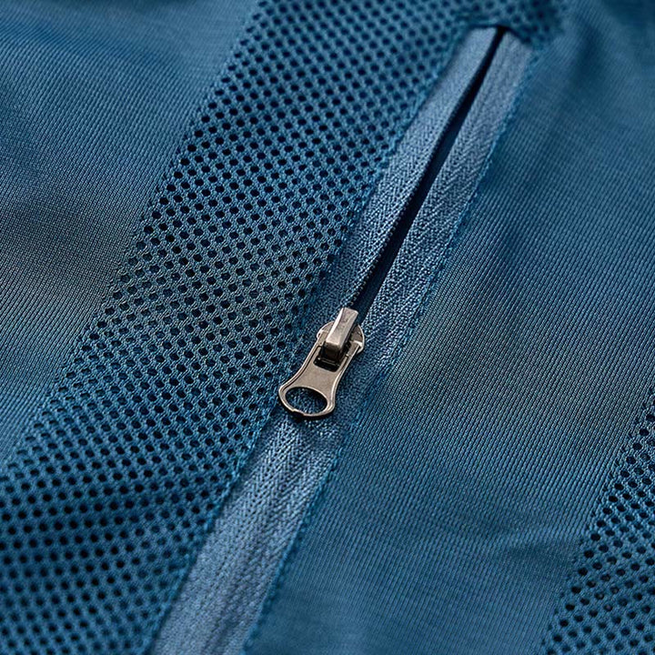 Gilet casual da uomo leggero in rete trasparente con cerniera - image 9