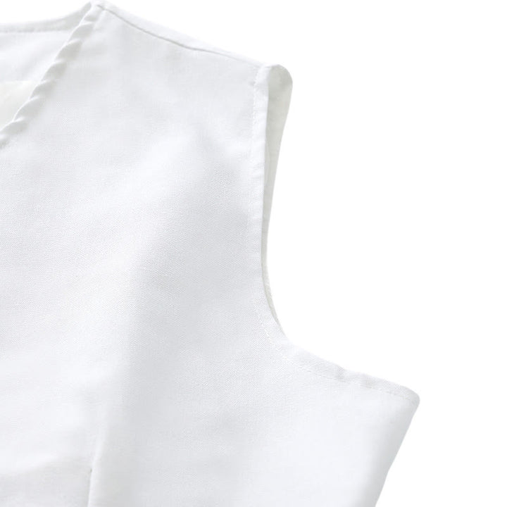 Gilet casual da uomo minimalista in misto lino e cotone - image 7