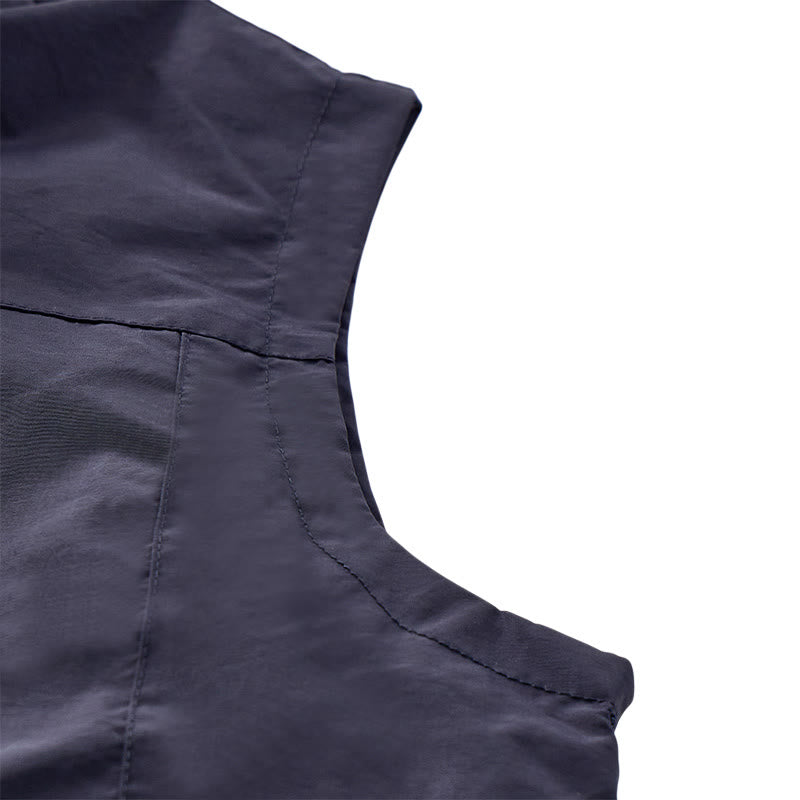 Gilet leggero da uomo per tutte le stagioni, ad asciugatura rapida, con molteplici tasche e cerniera. - image 10