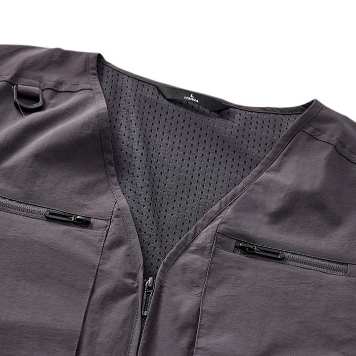 Gilet da uomo multiuso ad asciugatura rapida per attività all'aperto, con tasche con cerniera. - image 9
