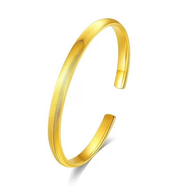 Bracciale a polsino aperto minimalista in argento, ispirato alle onde del mare. - image 12