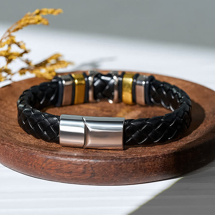 Bracciale vintage in pelle con perline in lega, stile multi-stile. - image 18
