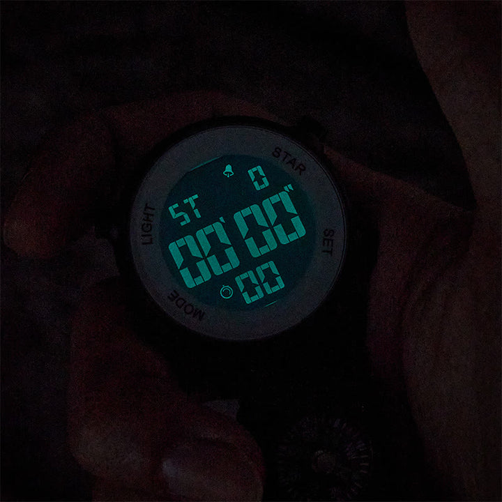 Orologio digitale portatile con clip e bussola, portachiavi - image 4