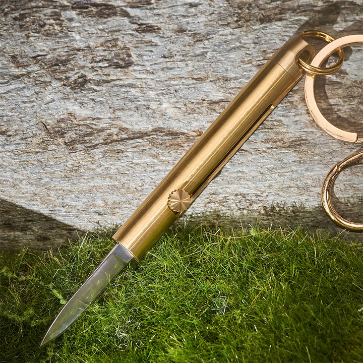 Portachiavi con coltello tascabile retrattile e apribottiglie, strumento multiuso EDC (Everyday Carry). - image 2