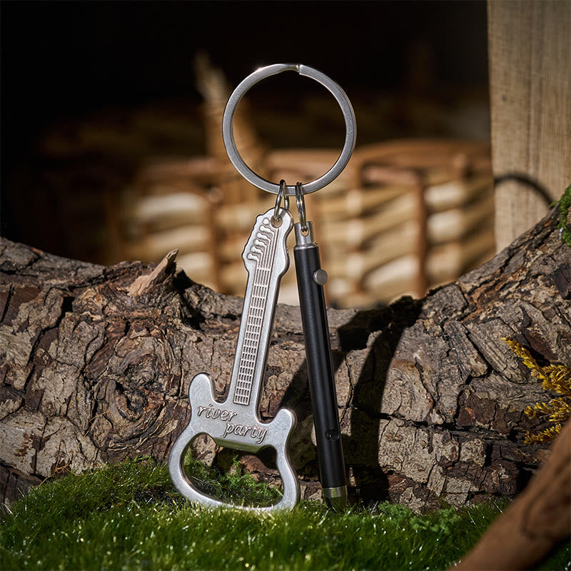 Set portatile EDC con apribottiglie, stuzzicadenti retrattile e chitarra, portachiavi. - Stile n. 2 - image 5