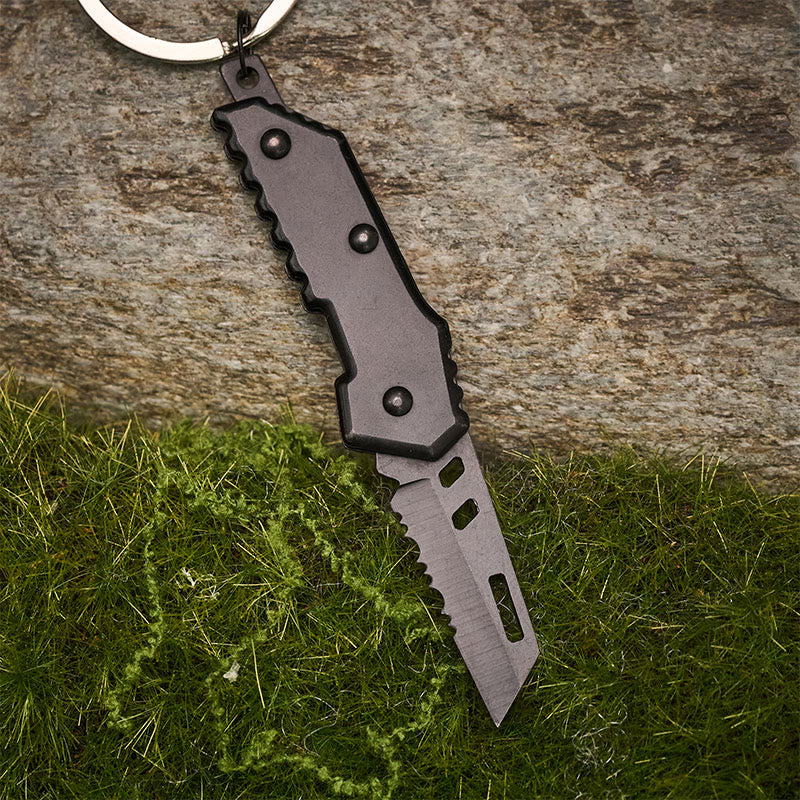 Portachiavi con ornamento fitness e piccolo coltellino tascabile pieghevole - image 3