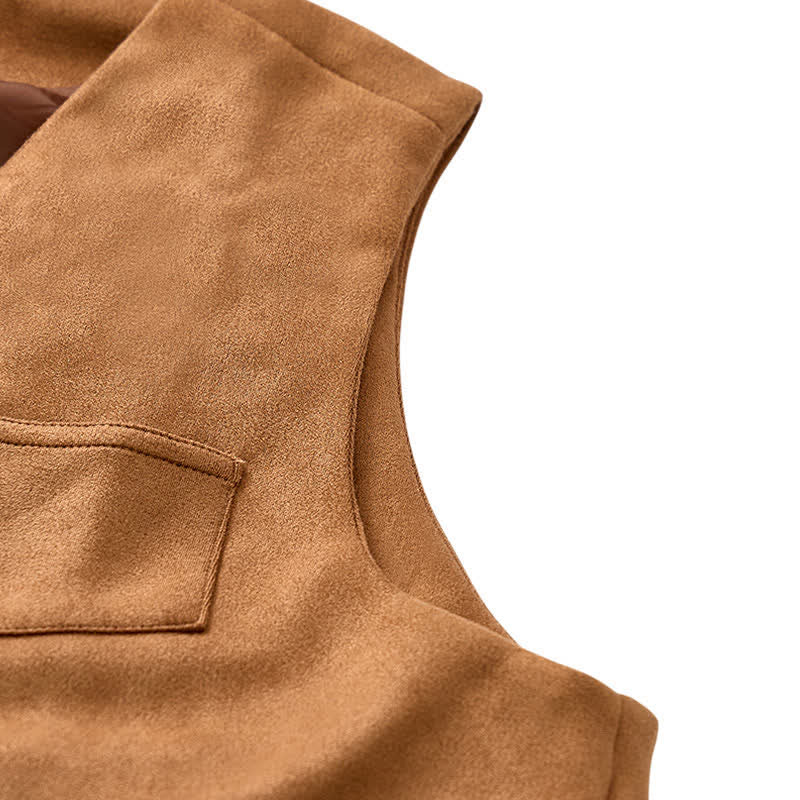 Gilet da cowboy tradizionale da uomo, marrone, ideale per il West. - image 8