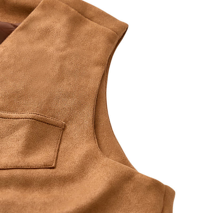 Gilet da cowboy tradizionale da uomo, marrone, ideale per il West. - image 8