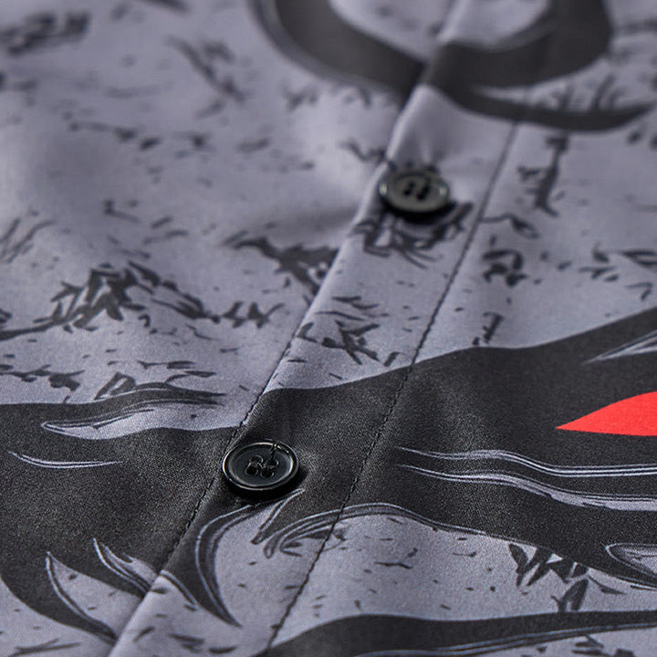 Maglietta sportiva da uomo con stampa 3D di drago nero gotico, ideale per lo streetwear e tutti i giorni. - image 5