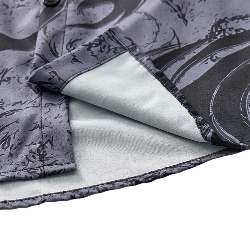 Maglietta sportiva da uomo con stampa 3D di drago nero gotico, ideale per lo streetwear e tutti i giorni. - image 8