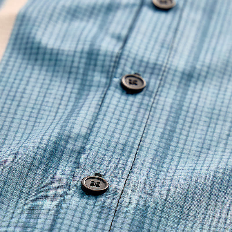 Camicia da spiaggia casual da uomo vintage a righe verticali con bottoni - image 7