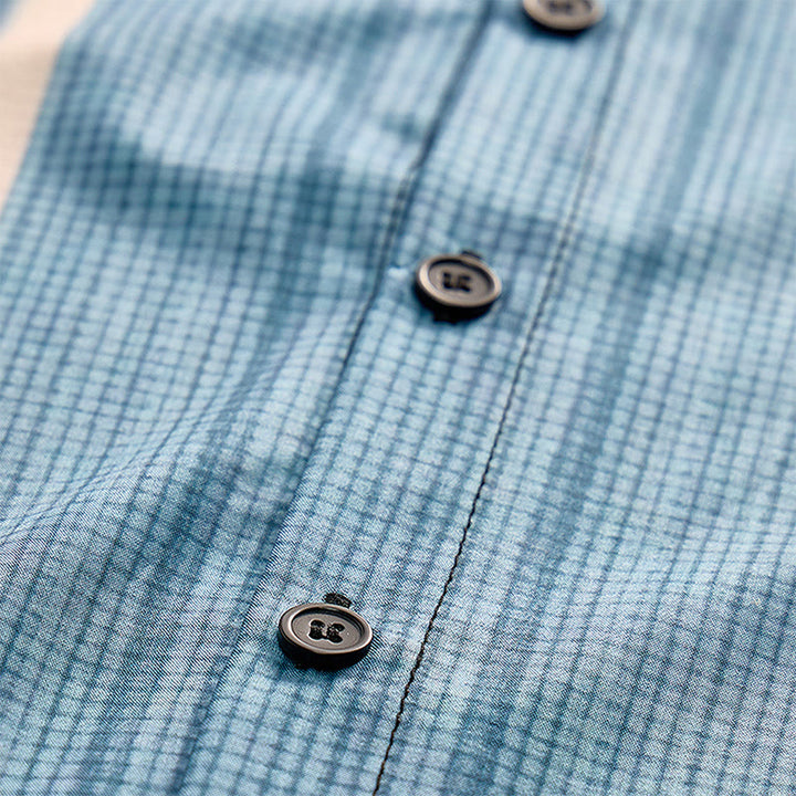 Camicia da spiaggia casual da uomo vintage a righe verticali con bottoni - image 7