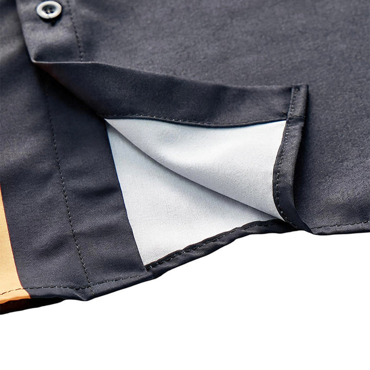 Camicia casual da uomo con stampa di chitarra acustica creativa, stile streetwear. - image 6