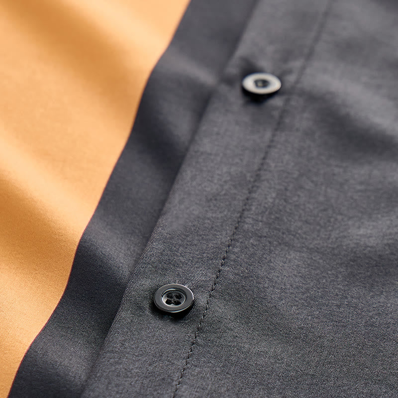 Camicia casual da uomo con stampa di chitarra acustica creativa, stile streetwear. - image 7