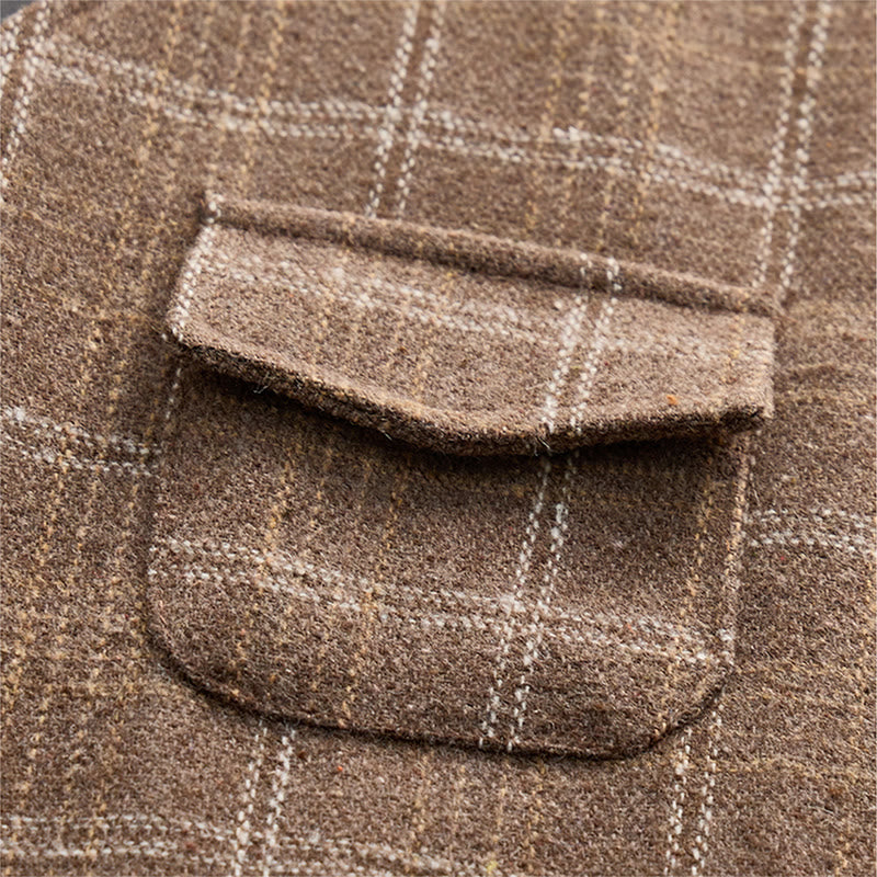 Gilet da uomo leggero a quadri in stile britannico per abiti eleganti e casual. - image 8