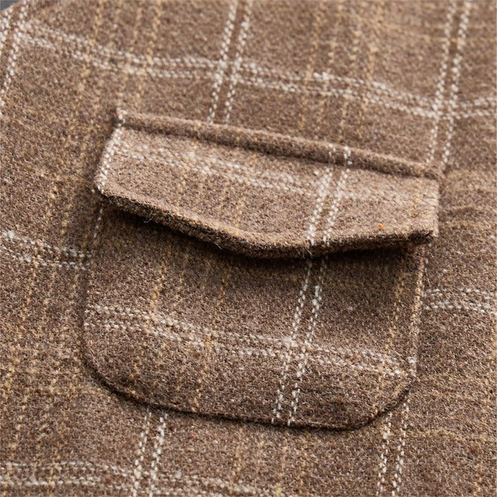 Gilet da uomo leggero a quadri in stile britannico per abiti eleganti e casual. - image 8