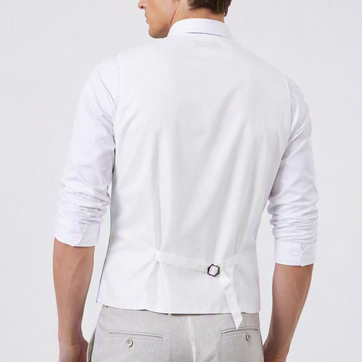 Completo da uomo a tre pezzi con gilet in jacquard a fantasia paisley. - image 2