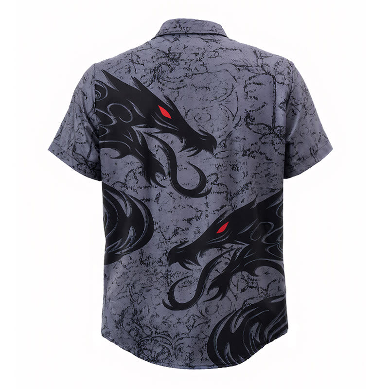 Maglietta sportiva da uomo con stampa 3D di drago nero gotico, ideale per lo streetwear e tutti i giorni. - image 10