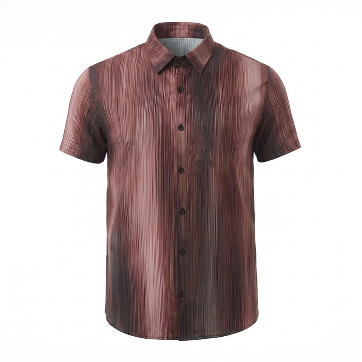 Camicia estiva da uomo con stampa a gradiente verticale e bottoni - image 12