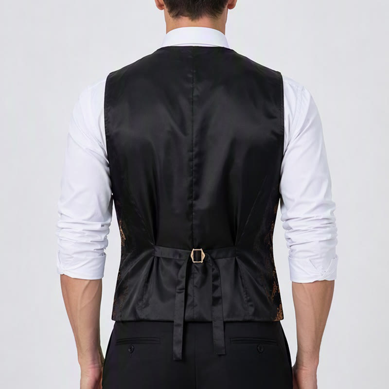 Gilet da uomo di lusso con stampa barocca vintage per feste e serate in discoteca - image 2