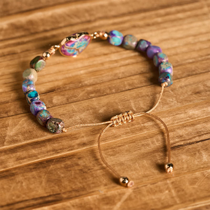 Bracciale Boho Soul Heart con pietra imperatore naturale - image 7
