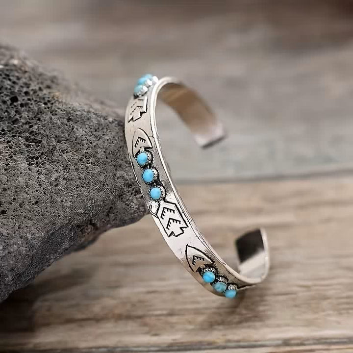Bracciale aperto Sky Dots Turquoise Boho Silver Arrow - image 2