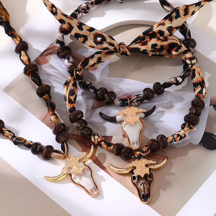 Collezione di sciarpe e collane boho Desert Spirit Longhorn Leopard - image 3
