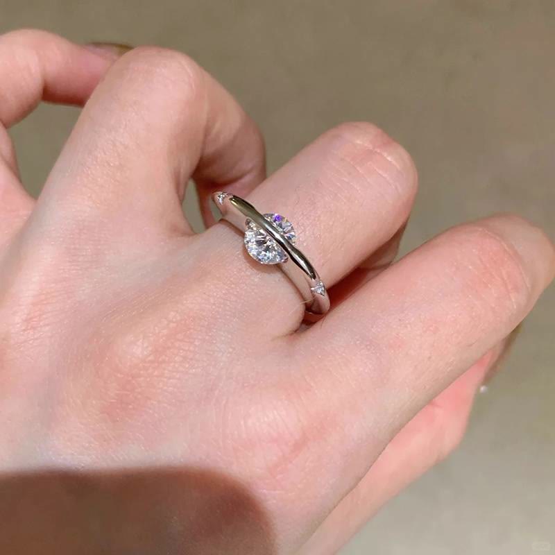 Anello planetario girevole, aperto, regolabile, placcato oro in ottone, per donna, da indossare tutti i giorni - image 3