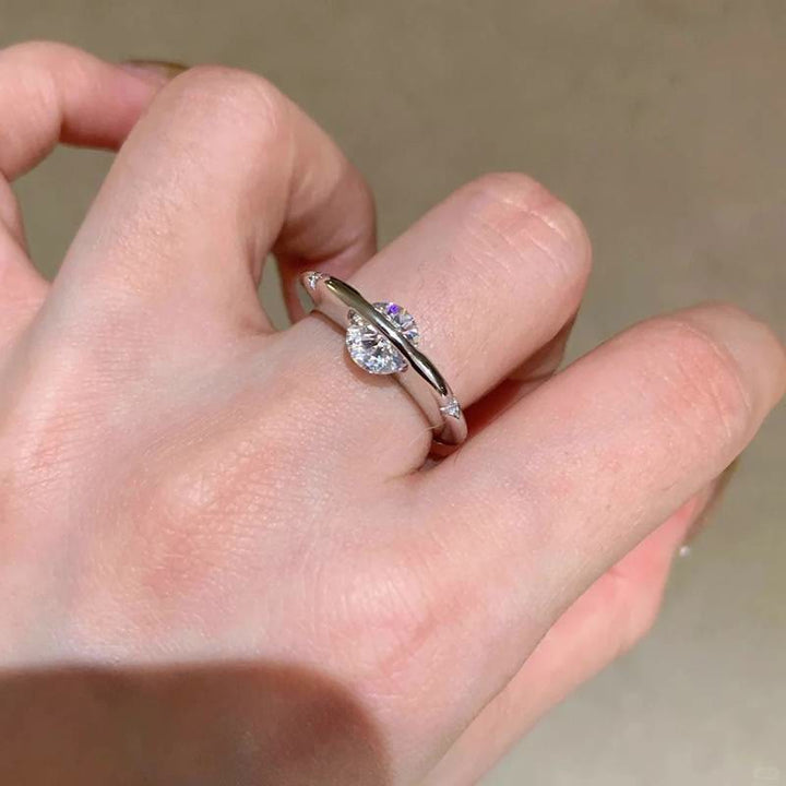 Anello planetario girevole, aperto, regolabile, placcato oro in ottone, per donna, da indossare tutti i giorni - image 3
