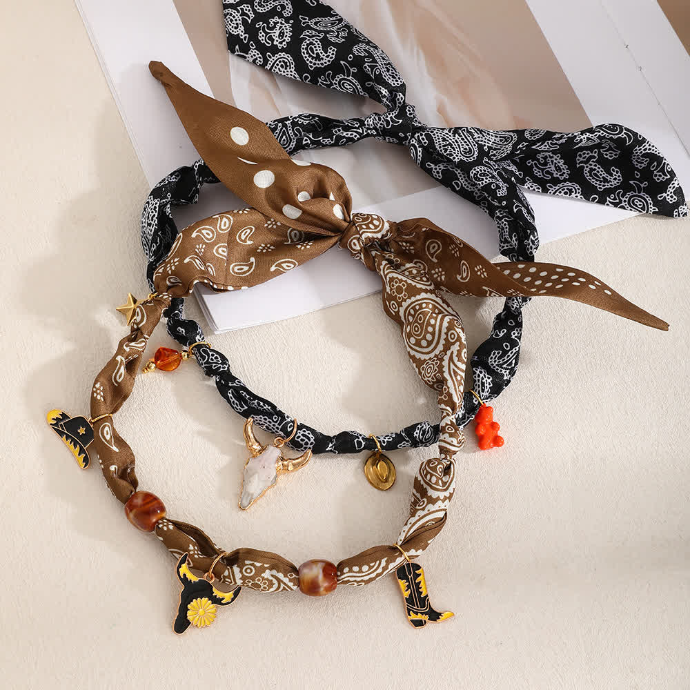 Collezione di ciondoli per sciarpa e collana stile Boho Western Edition Cowboy - image 1