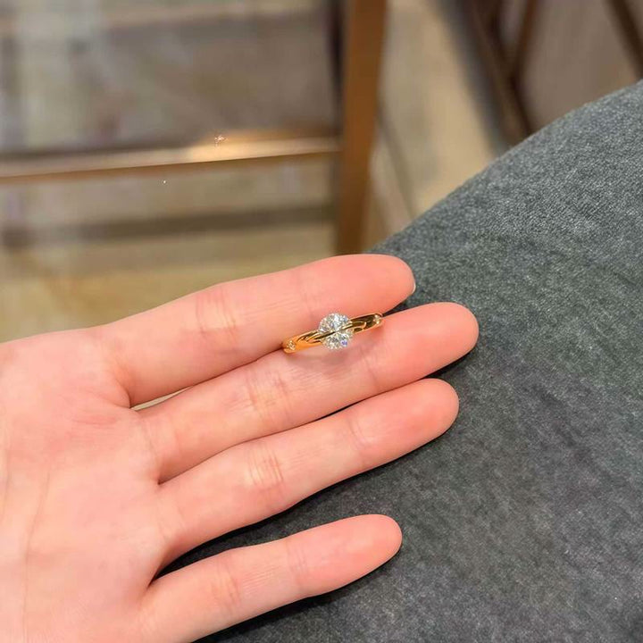 Anello girevole a stella in argento S925, delicato anello con pianeta rotante per donna, ideale per l'uso quotidiano, regalo. - image 5