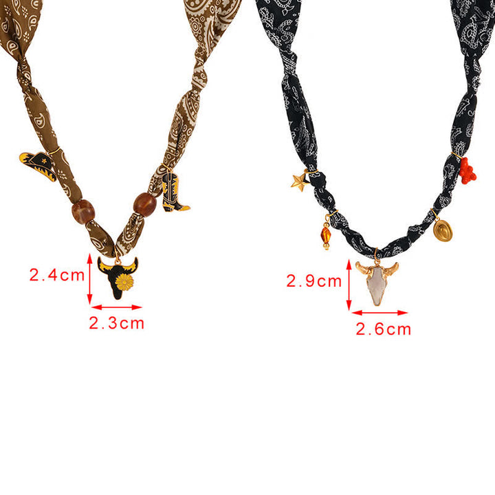 Collezione di ciondoli per sciarpa e collana stile Boho Western Edition Cowboy - image 4