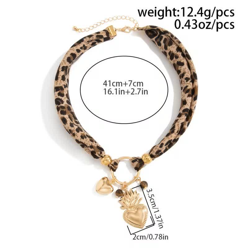 Sciarpa/collana con motivo leopardato Wild At Sacred Heart - image 4