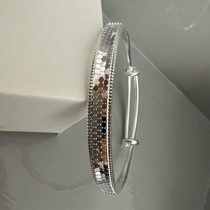 Bracciale rigido regolabile in rame con motivo a squame di drago per donna. - image 2
