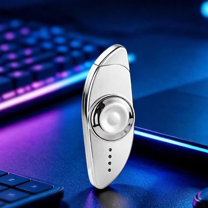 Fidget Spinner creativo per alleviare lo stress visivo e accendere a butano - Vuoto - Argento - image 17