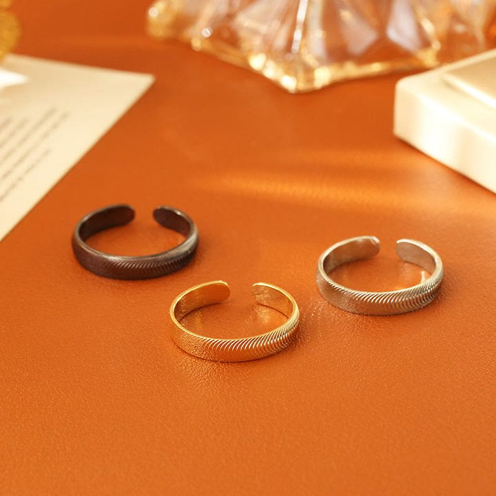Bracciale aperto regolabile unisex con texture a squame di drago vintage. - image 3