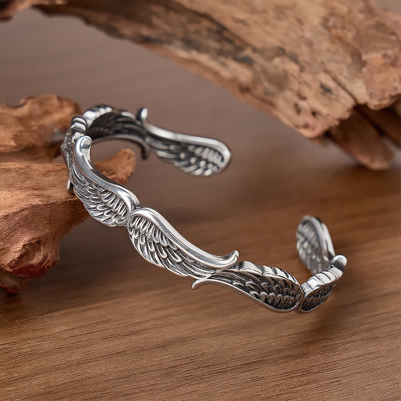 Bracciale aperto con piuma d'angelo occidentale "Fall From Heaven" - image 2