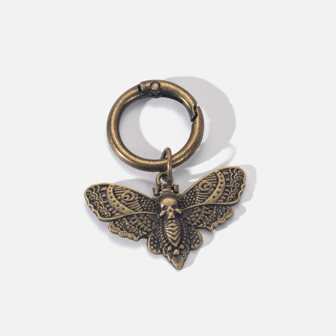 2 pezzi Accessori per borse e stivali Ciondoli gotici a forma di falena della morte per stivali - image 4