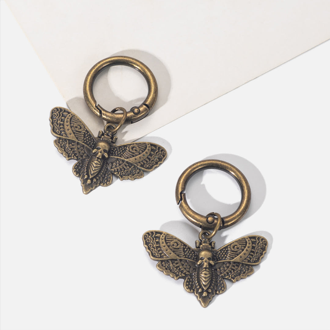 2 pezzi Accessori per borse e stivali Ciondoli gotici a forma di falena della morte per stivali - image 5